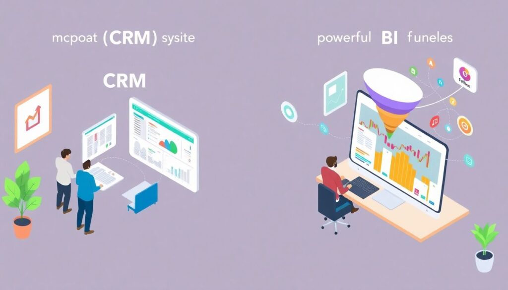 CRM-дашборты: визуализация продаж и маркетинга - иллюстрация