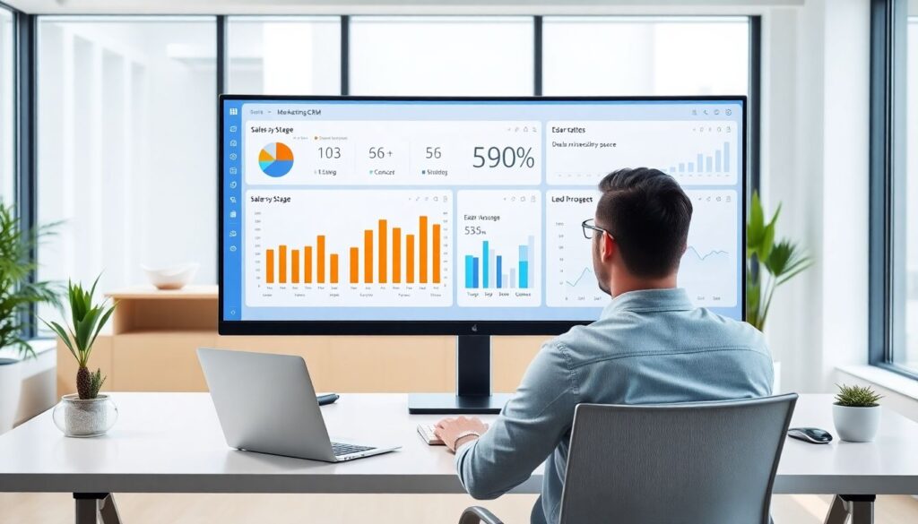 CRM-дашборты: визуализация продаж и маркетинга - иллюстрация